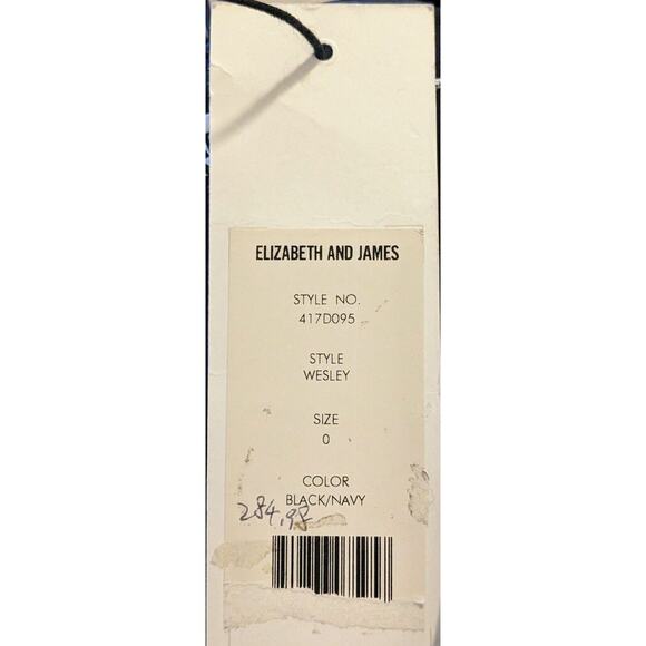 Elizabeth & James Dress Womens 0 NEW Wesley Flip Sequin V-Neck Shift Blue Black - Picture 8 of 10